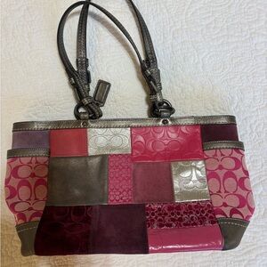 Vintage Coach Patchwork Tote Bag